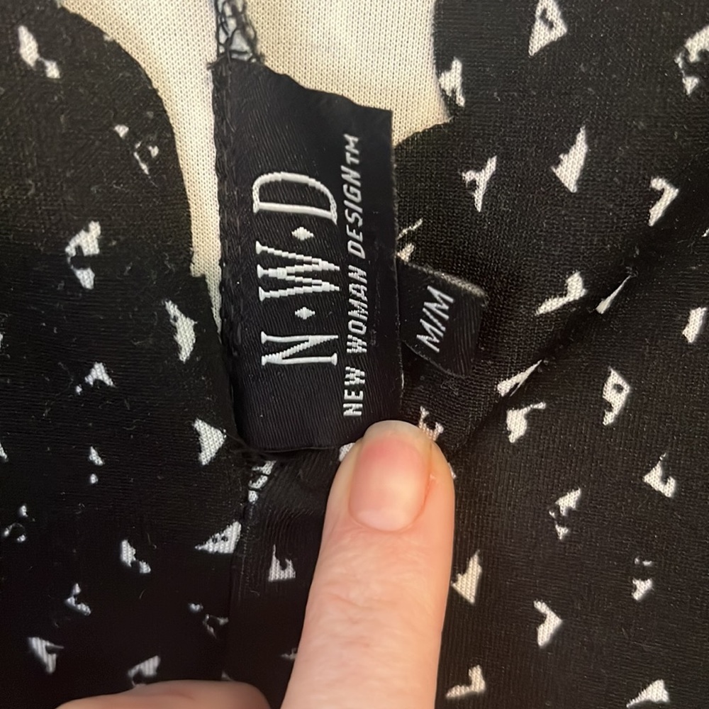 EUC | Black/White Print | MIDI Dress - Picture 3 of 6